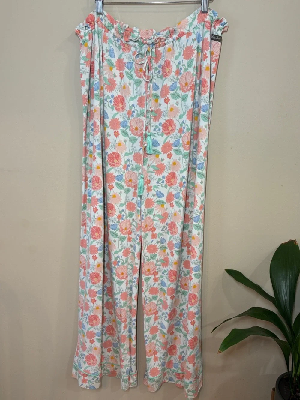 Matilda Jane Pastel Floral Button-Up PJ Set in Coral, Mint & Blue - Picture 4 of 13